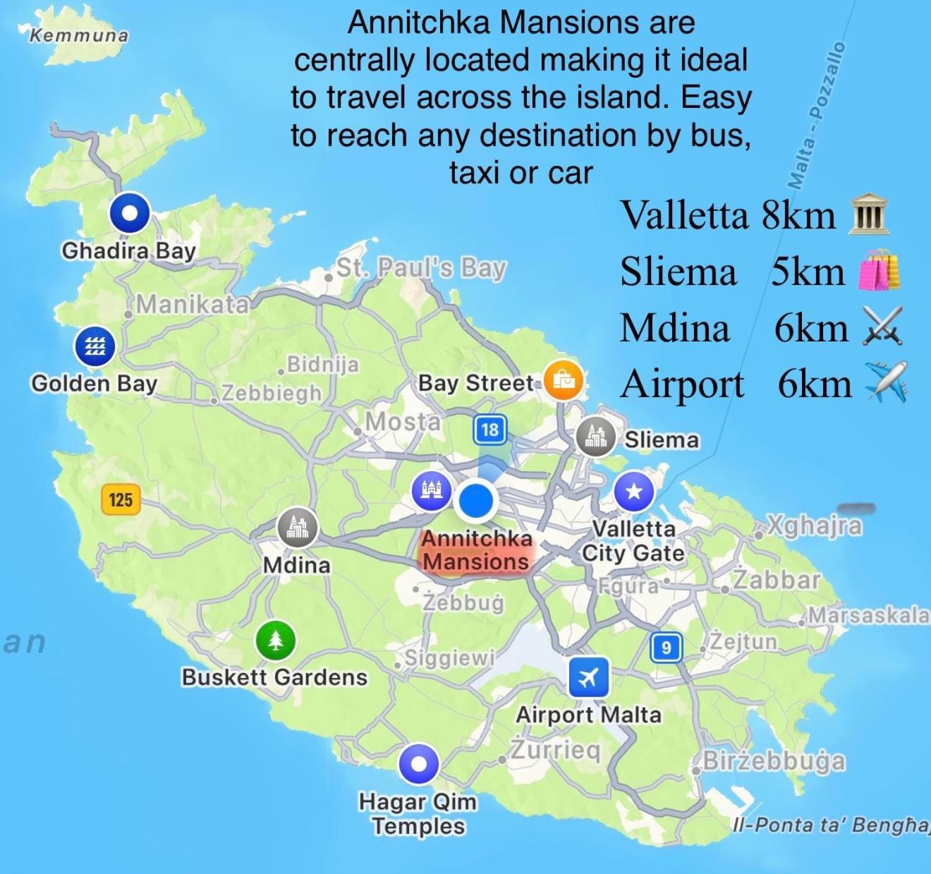 Annitchka Mansions - Penthouse In Central Malta Биркиркара Екстериор снимка